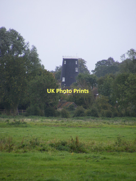 Photo 6"x4" Converted mill in Bungay, seen from the marshes near Earsham Bungay c2010
