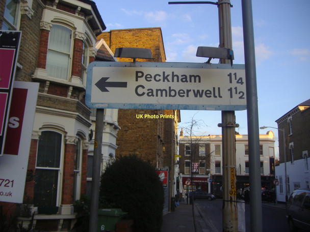 Photo 6"x4" Road sign on East Dulwich Grove Brixton\/TQ3175 c2009