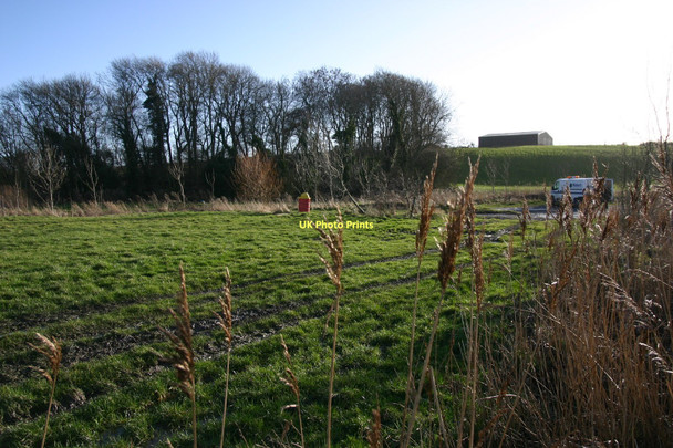 Photo 6"x4" Greenwich Meridian at Swanborough fishing lakes Lewes c2011