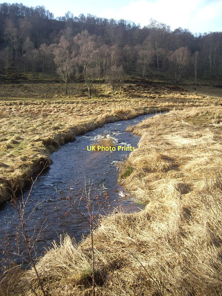 Photo 6"x4" Upstream Mossat Burn Kildrummy c2011