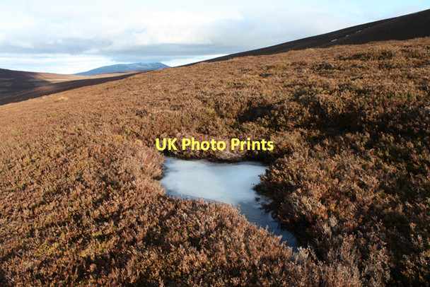 Photo 6"x4" Frozen bog pool on Tom na Coinnich Advie c2011