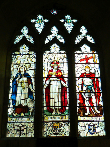 Photo 6"x4" Stained glass window, Church of St Kenelm Daneway c2011