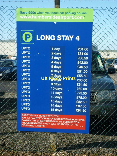 Photo 6"x4" Long stay car park at Humberside Airport Kirmington c2011