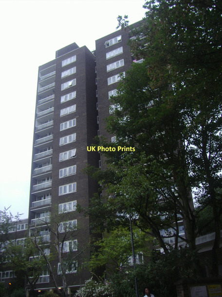 Photo 6"x4" Tower block on Lawn Road Hampstead\/TQ2685 c2009