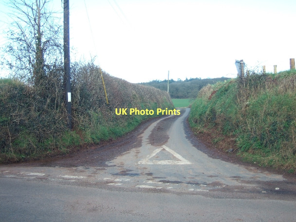 Photo 6"x4" Burrow Cross; road to Ashclyst Forest Broadclyst c2011