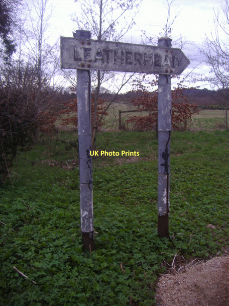 Photo 6"x4" Old sign, New Road East Clandon East Clandon c2010