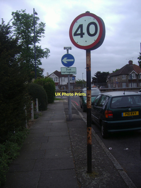 Photo 6"x4" Stripy pole Mornington Crescent, Cranford Cranford\/TQ1076 c2009