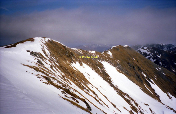 Photo 6"x4" Summit ridge of An Socach M\u00e0m Ruisgte c1991