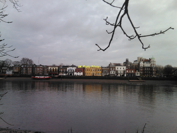 Photo 6"x4" View of the buildings on the North Bank of the Thames, viewed from the South Bank Hammersmith\/TQ2279 c2011