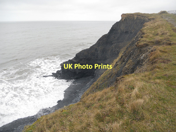 Photo 6"x4" Crumbling cliffs north of Clarach Bay Clarach c2011