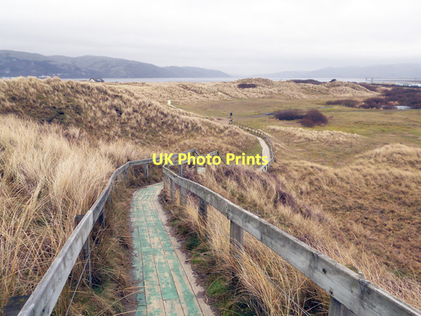 Photo 6"x4" Boardwalk across the dunes Ynys Tachwedd\/SN6093 c2011