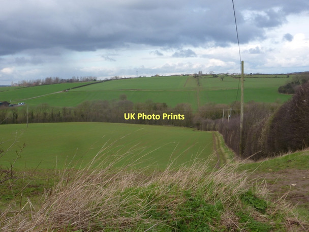 Photo 6"x4" Field and footpath to the Chesterfield canal Thorpe Salvin c2011