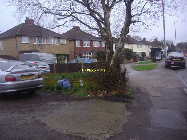 Photo 6"x4" Houses on Burwood Road Hersham Walton-on-Thames c2011
