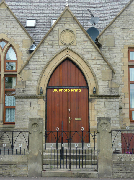 Photo 6"x4" Entrance to the Mechanics Institute in the former school, Northowram Halifax c2010