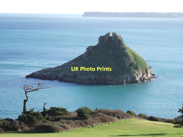 Photo 6"x4" Thatcher Rock from Ilsham Marine Drive Ellacombe c2011