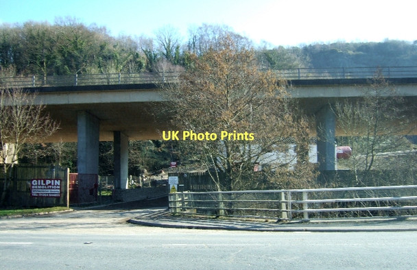 Photo 6"x4" Quarry and elevated section of A38 Buckfastleigh c2011
