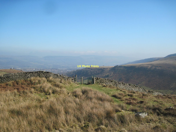 Photo 6"x4" Boundary wall above Dare valley Cwmdare c2011