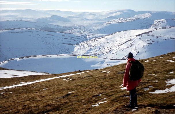 Photo 6"x4" View south west descending from South Top of Beinn A' Bhuird Alltan na Beinne c1991