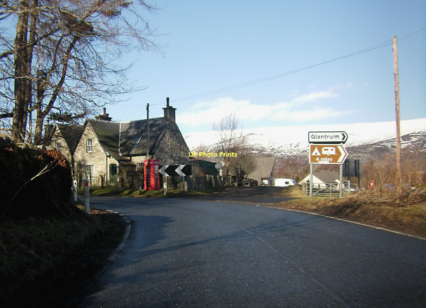 Photo 6"x4" Road junction at Catlodge Catlodge c2011