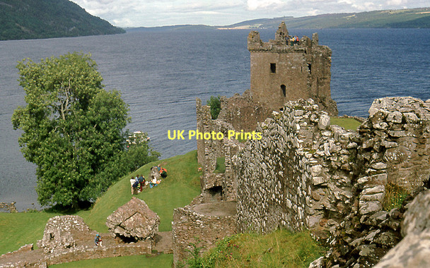 Photo 6"x4" Urquhart Castle and Loch Ness, Highland Strone\/NH5228 c1974