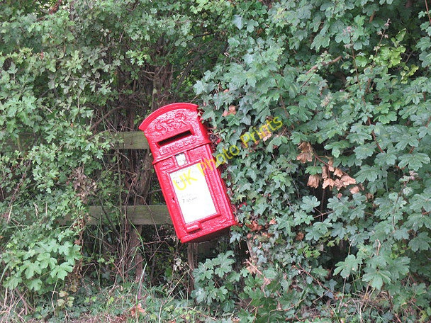 Photo 6"x4" Tilted postbox Gilston Park c2009