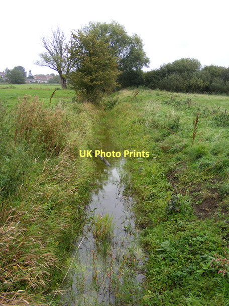 Photo 6"x4" Drainage ditch on the marshes near Earsham Bungay c2010