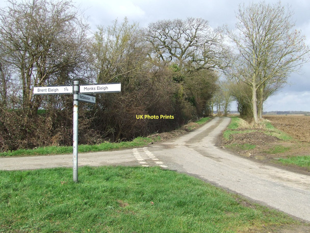 Photo 6"x4" Road Junction Monks Eleigh c2011