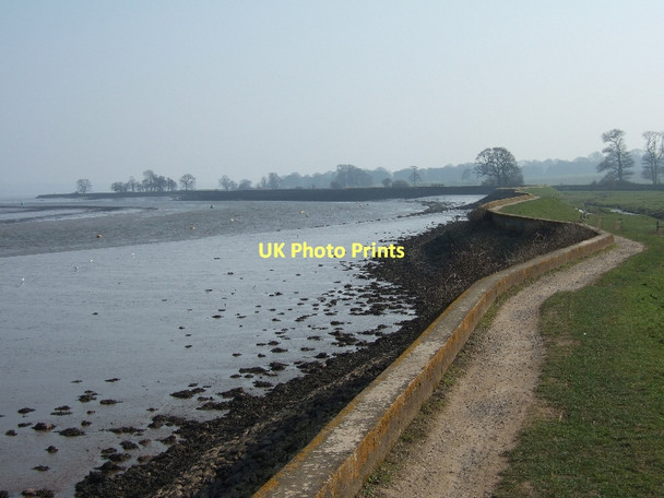 Photo 6"x4" Estuary wall south of Turf Powderham c2011