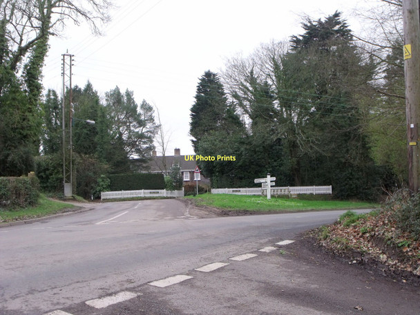 Photo 6"x4" Road Junction south of Cowbeech, East Sussex Cowbeech Hill c2011
