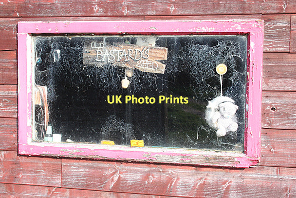 Photo 6"x4" Notice in the Window Auchenhalrig c2011