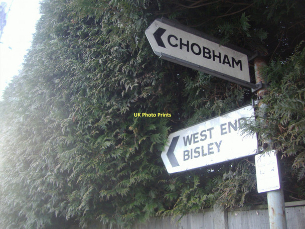 Photo 6"x4" Road signs on Fellow Green, West End Bisley\/SU9559 c2009