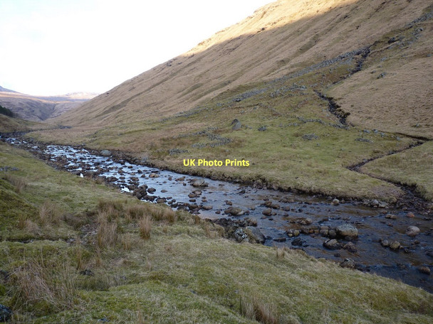 Photo 6"x4" Old shielings and sheep fank walls in Glen Fyne Allt a Mhuilinn c2011