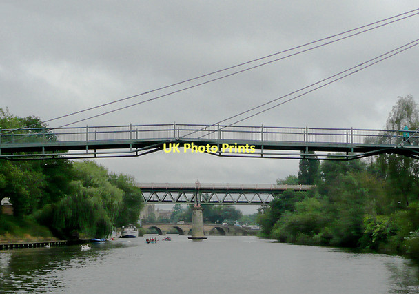 Photo 6"x4" River Severn Bridges approaching Worcester Worcester c2010