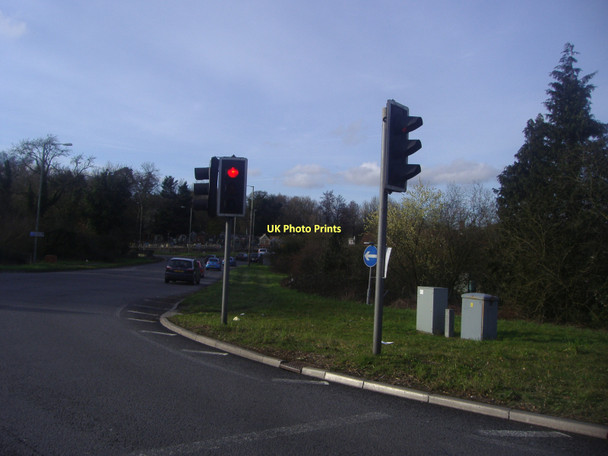 Photo 6"x4" Shepherd and Flock roundabout Farnham Farnham\/SU8446 c2011