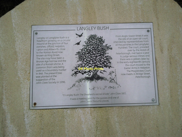 Photo 6"x4" Information plaque about Langley Bush Upton\/TF1000 c2011