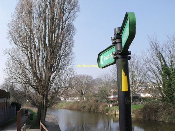 Photo 6"x4" Footpath sign on Royal Military Canal, Hythe Hythe\/TR1634 c2011