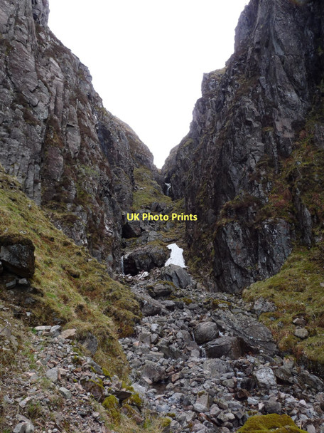 Photo 6"x4" Looking up the gully on Stob Dubh Dalness\/NN1651 c2010