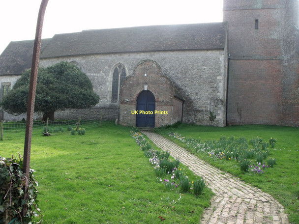 Photo 6"x4" Church path, St. Matthew's, Warehorne, Kent Warehorne c2011