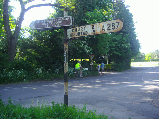 Photo 6"x4" Fingerpost on A287, Frensham Frensham c2009