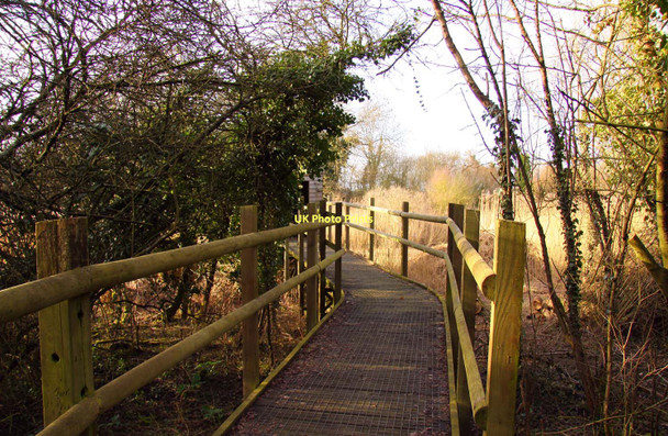 Photo 6"x4" Boardwalk to the hide Bessels Leigh c2011