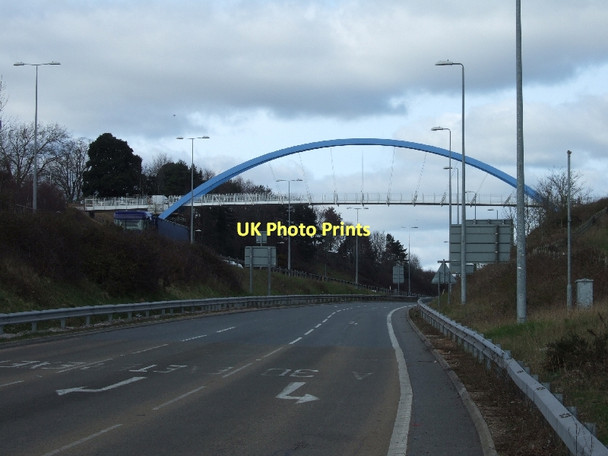Photo 6"x4" New cyclepath bridge over M5 Monkerton c2011
