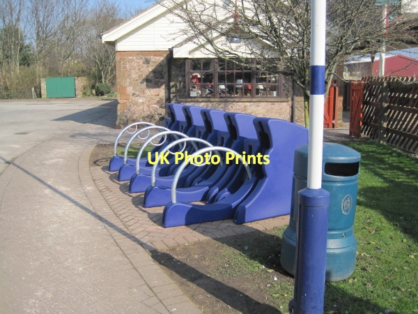 Photo 6"x4" Bicycle Rack Lock Up, Millom Station Millom c2011