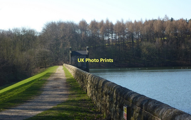 Photo 6"x4" Across the dam, Linacre Middle Reservoir Old Brampton c2011