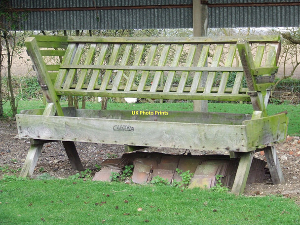 Photo 6"x4" Wooden Cattle Trough Cockfield\/TL9054 c2011
