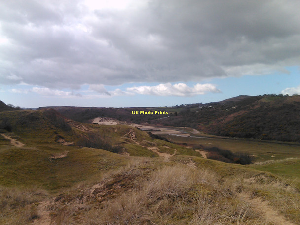 Photo 6"x4" View of sand channels on the cliff face from the path leading to Pennard Lunnon c2011