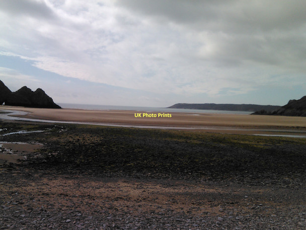 Photo 6"x4" Three Cliffs Bay Penmaen\/SS5388 c2011