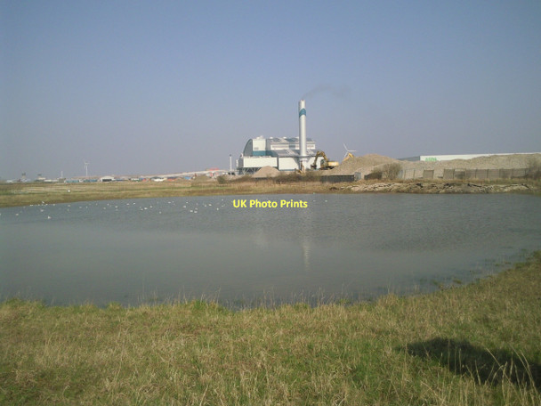 Photo 6"x4" New lake on Erith Marshes Belvedere\/TQ4978 c2011