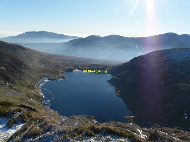 Photo 6"x4" Ffynnon Llugwy Reservoir Pen yr Helgi Du c2011
