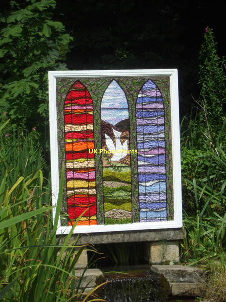 Photo 6"x4" Well dressing, Stoney Middleton, Derbyshire Calver Sough c2009