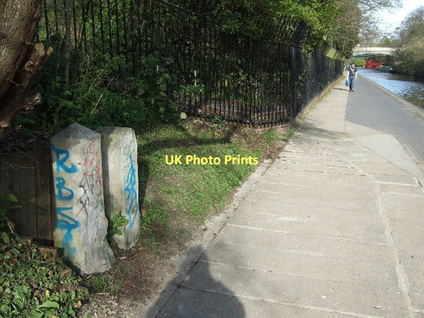Photo 6"x4" Regents Canal and inscribed stones Camden Town c2011